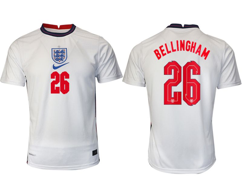 Men 2020-2021 European Cup England home aaa version white #26 Nike Soccer Jersey->england jersey->Soccer Country Jersey